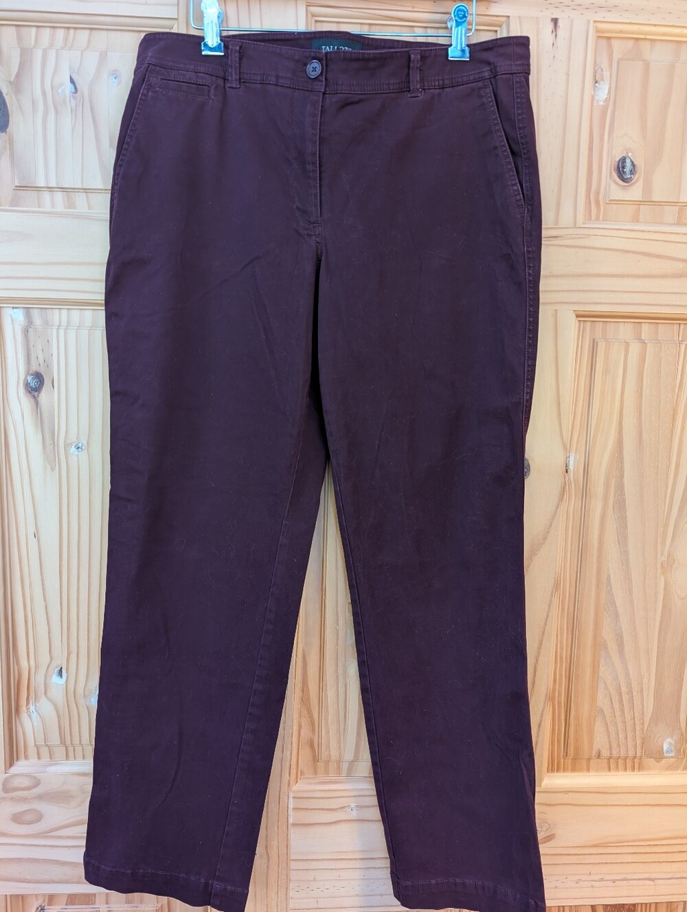 Talbots Straight Leg Deep Wine Color Pant Size 12